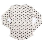 Women's Rodeo Hippie Long Sleeve Beige Shirt with Horses Printed