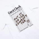 Women's Rodeo Hippie White Short Sleeve "Guest Check" T-shirt