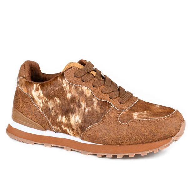 Women's Roper Multi Brown Cowhide Lace Up Casual Shoes 09-021-1797-3761