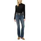 Women's Silver Avery High Rise Bootcut Frontier Strong Jeans L94715LFO367