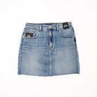 Women's Silver Denim Mini Skirt L34110AGR292 - Crazy House Western Wear
