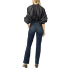 Women's Silver Elyse Mid Rise Bootcut Luxe Stretch Jeans L03719CVB462