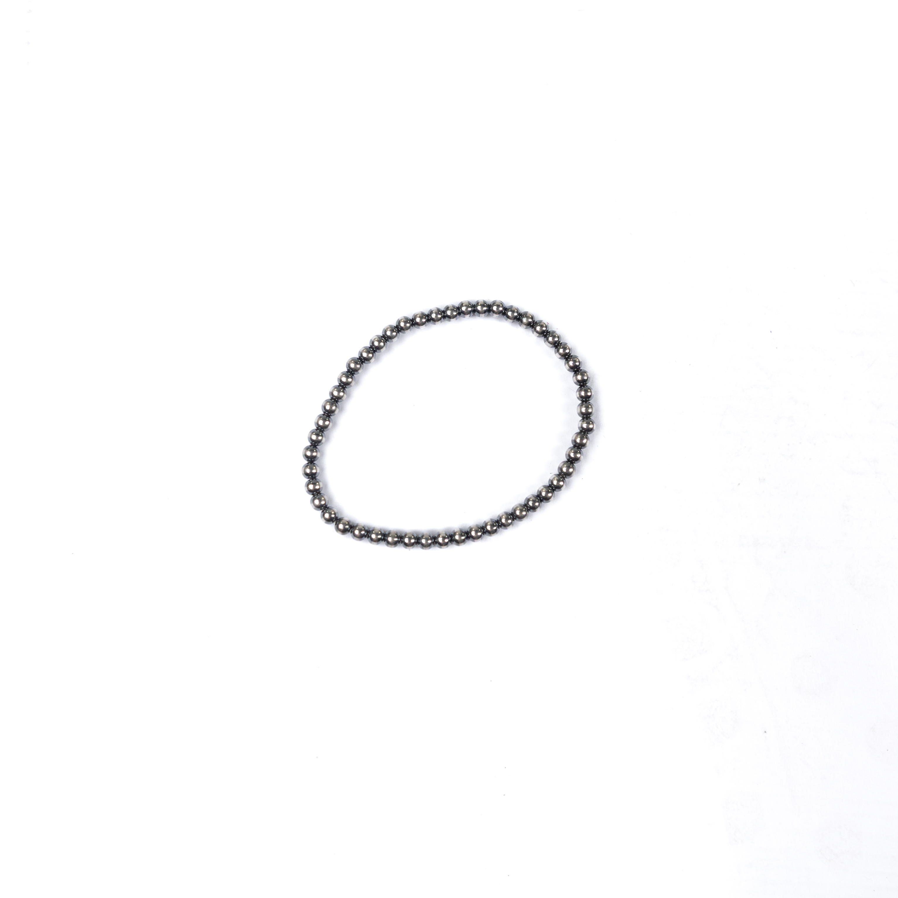 Women's Silver Handmade 4MM Navajo Pearl Bracelet