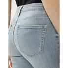 Women's Silver Highland Mid Rise Cropped Straight Leg Luxe Stretch Jeans L43118CVS101