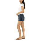 Women's Silver Jeans Boyfriend Mid Rise Americana Luxe Stretch Shorts L53225CVS401