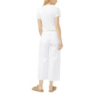 Women's Silver Jeans White Suki Mid Rise Cropped Wide Leg Luxe Stretch Jeans L43982WVS658