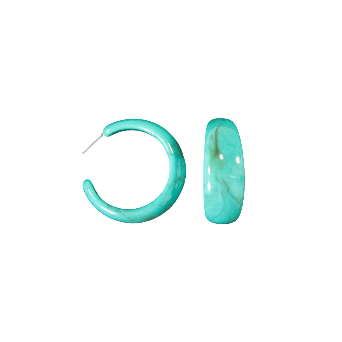 Women's Silver Strike Turquoise Post Style Earrings D460017033