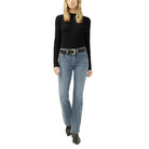 Women's Silver Suki Mid Rise Bootcut Frontier Strong Jeans L93719LFO368