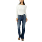 Women's Silver Suki Mid Rise Bootcut Jeans L93719SIA359