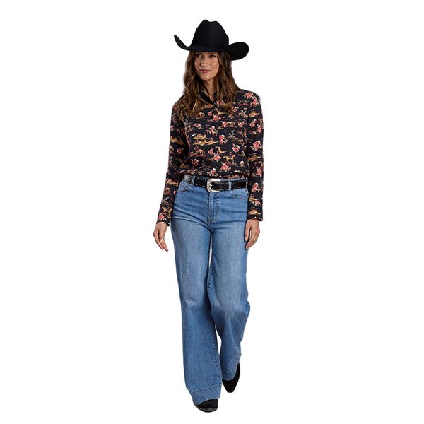 Women's Stetson Long Sleeve Printed Button Up Shirt 11-050-0590-1100