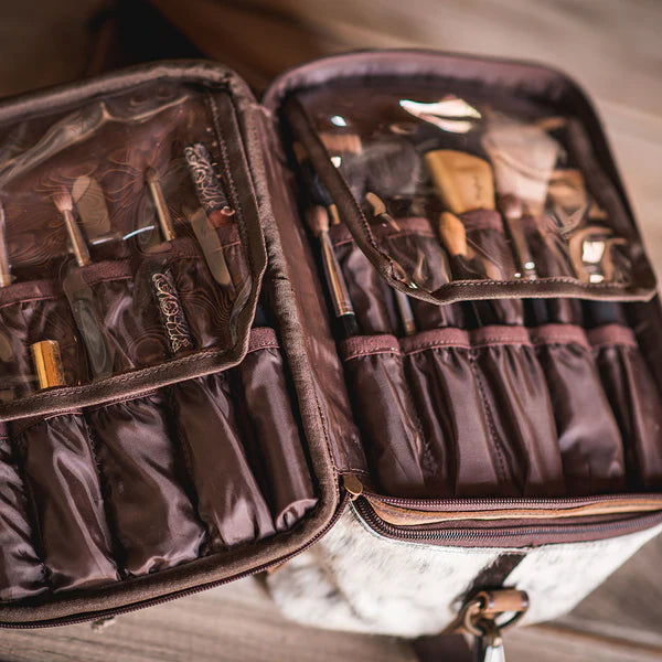 Women's STS Ranchwear Cowhide Glamour Makeup Organizer STS30888
