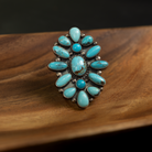 Women's Sunwest Annie West Silver and Turquoise Large Ring