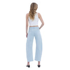 Women's Super High Rise Striped Barrel Leg Jeans V3680STR - Crazy House Western Wear