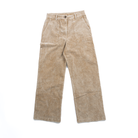 Women's Tan Corduroy Wide Leg Cropped Pants 60879