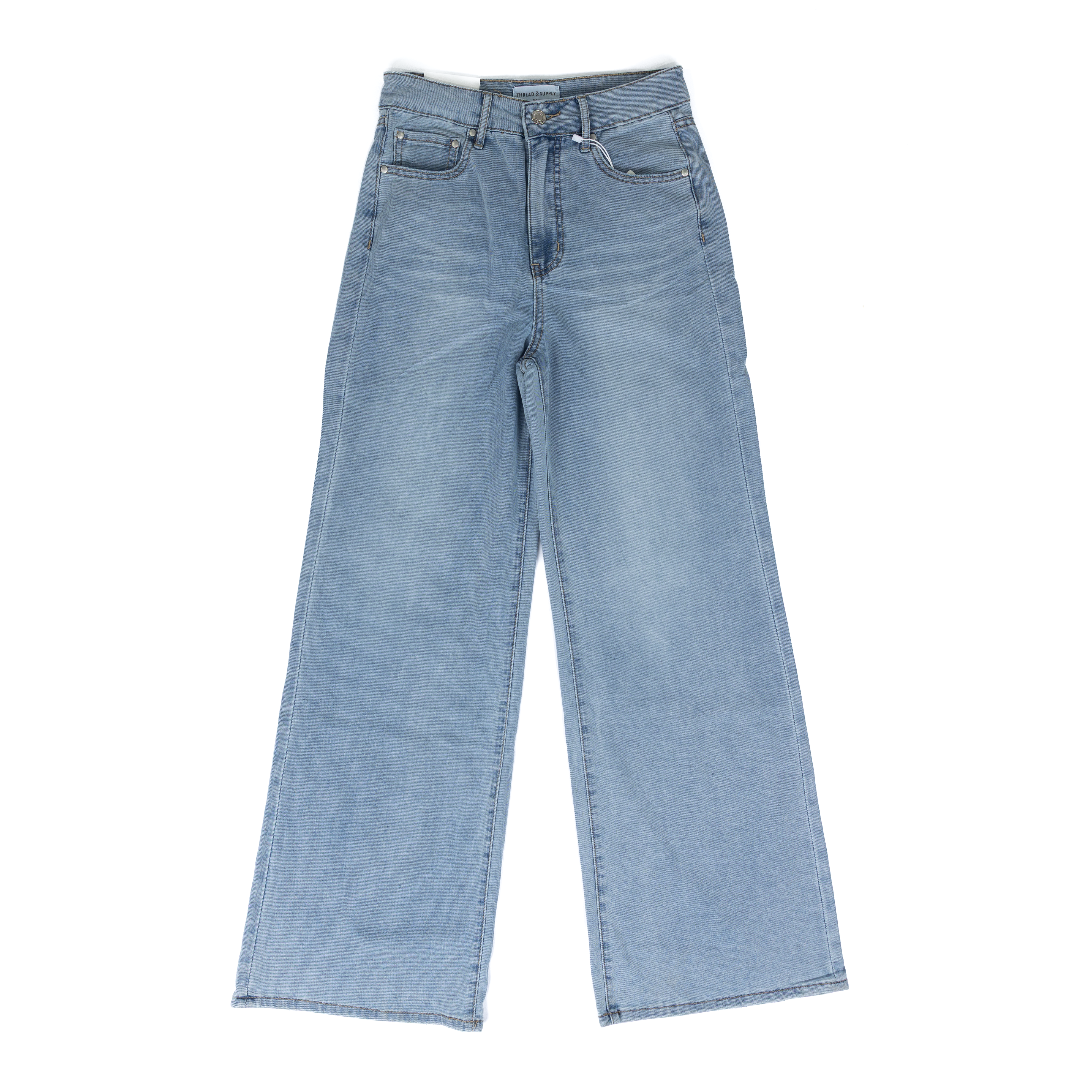Women's Thread & Supply Taylor High Rise Wide Leg Jeans Light Wash B2367CDSTS