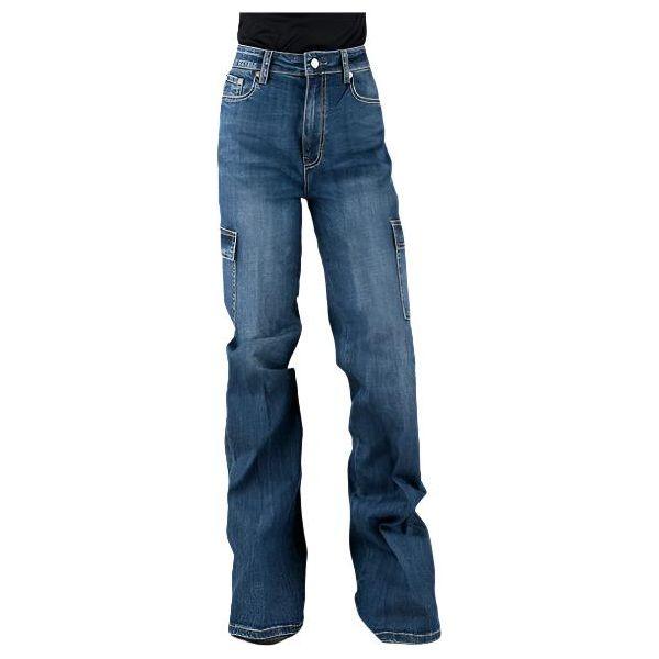 Women's Tin Haul High Rise Wide Leg Cargo Jean 10-054-0870-4000 - Crazy House Western Wear