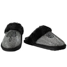 Women's Twister Black Sparkle Boot Stitched House Shoes 5738001