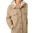 Women's Twofer Hoodie Solid Coat 60737