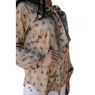Women's TwoFly Satin Bronco Brimstone Blouse