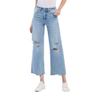 Women's Vervet High Rise Distressed Crop Wide Jeans F6001 - Crazy House Western Wear