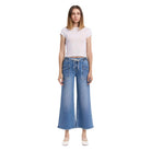 Women's Vervet High Rise Drawstring Waistband Wide Leg Jeans V3650 - Crazy House Western Wear