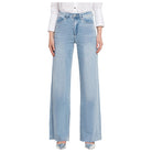 Women's Vervet Super High Rise Clean Cut Raw Hem Wide Leg Jeans V2680N - Crazy House Western Wear