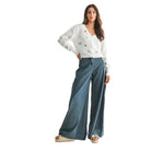 Women's Wide-leg Stretchy Denim Trousers CEPZ26336