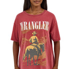 Women's Wrangler Acid Wash Graphic Oversized Tee