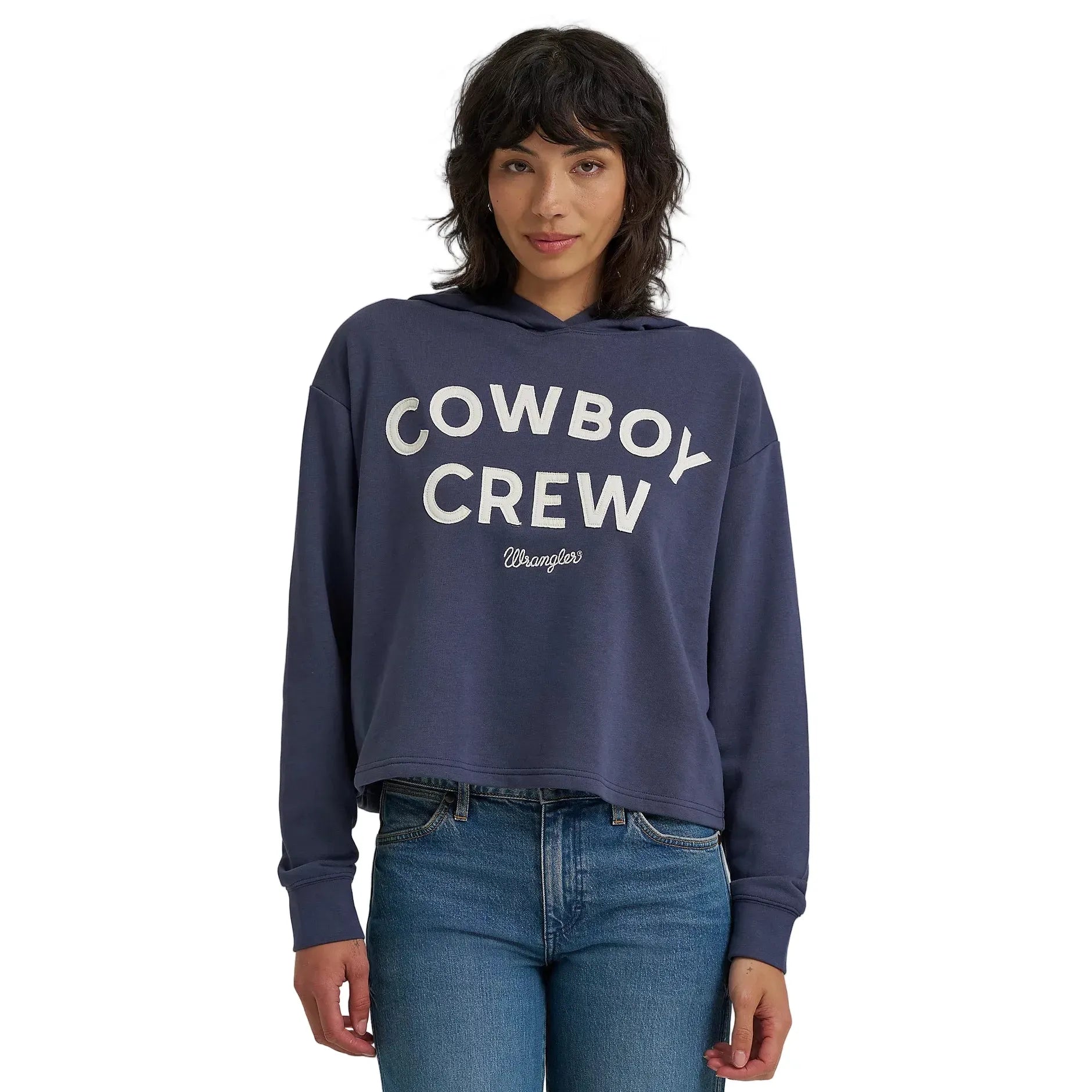 Women's Wrangler Graphic Cropped Relaxed Hoodie 112365764