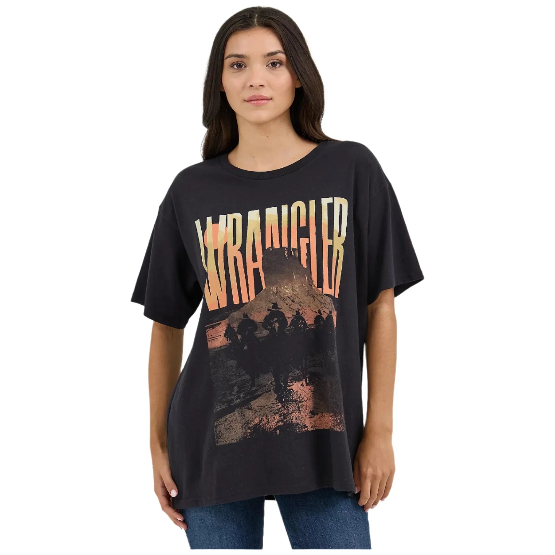 Women's Wrangler Western Graphic Oversized Tee 112361883 - Crazy House Western Wear