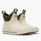 Women's XTRATUF Camp Fleece Lined Bone White/Dark Olive 6 Inch Ankle Deck Boot XWADBC10