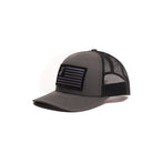 Crazy House Unisex Grey and Black Snapback with Jackelope Flag Patch - Crazy House Western Wear