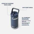 Yeti 12 OZ Navy Kids Water Bottle YRAMJR12BOT-NVY