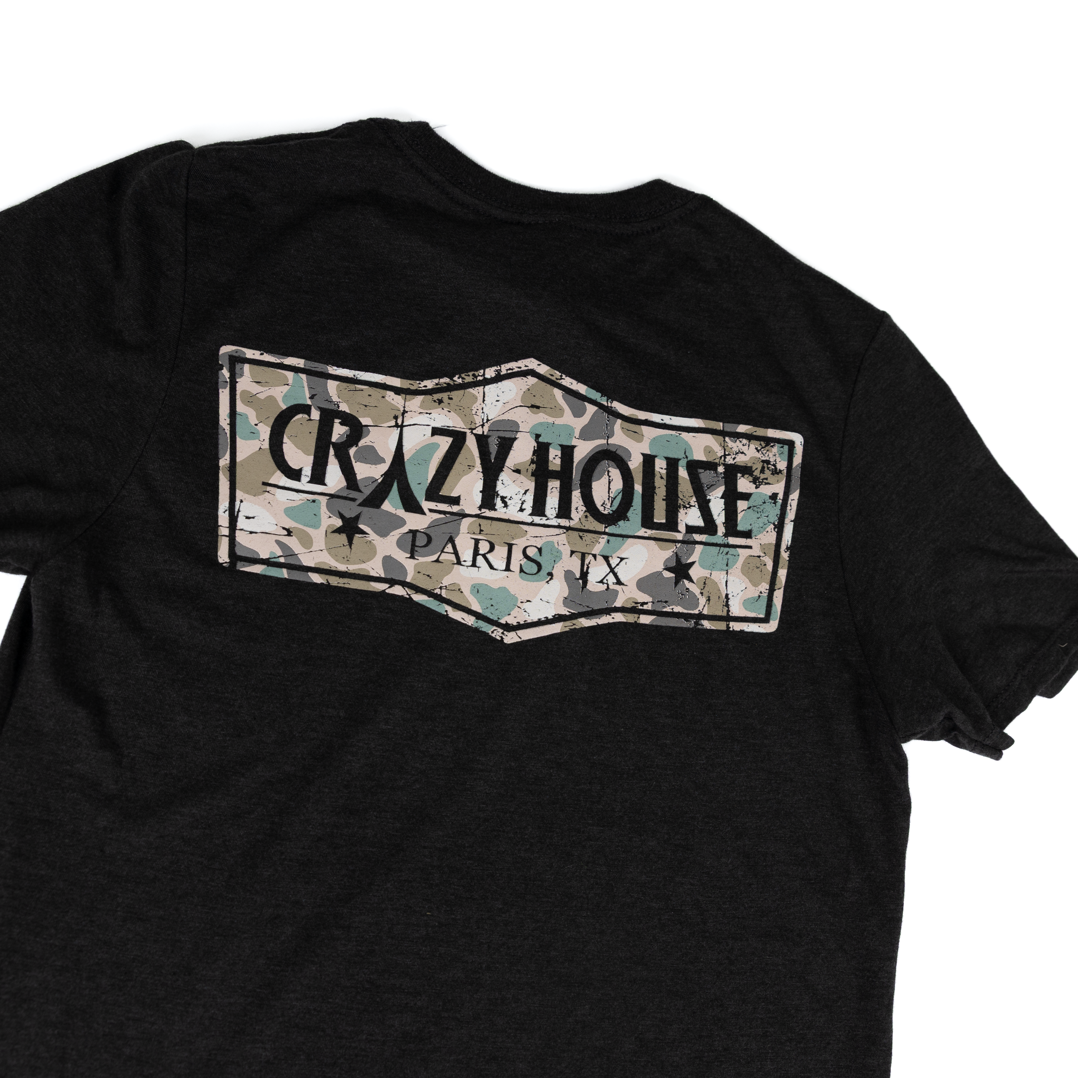 Youth Crazy House Black and Camo T-Shirt