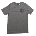 Youth Crazy House Gray Short Sleeve Script T-shirt
