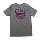 Youth Crazy House Gray Short Sleeve Script T-shirt