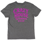 Youth Crazy House Gray Short Sleeve Script T-shirt