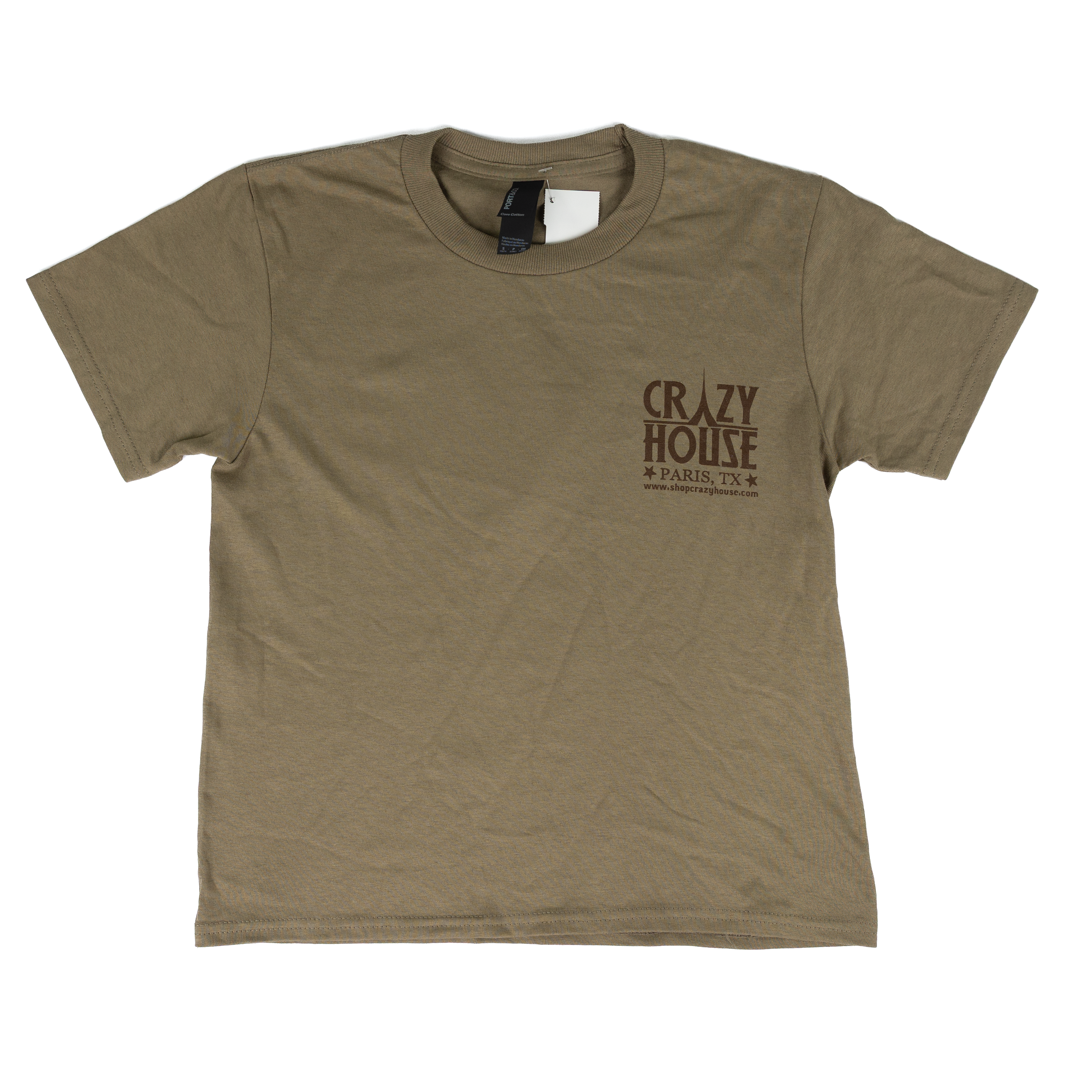 Youth Crazy House Short Sleeve Brown Truck Printed T-shirt