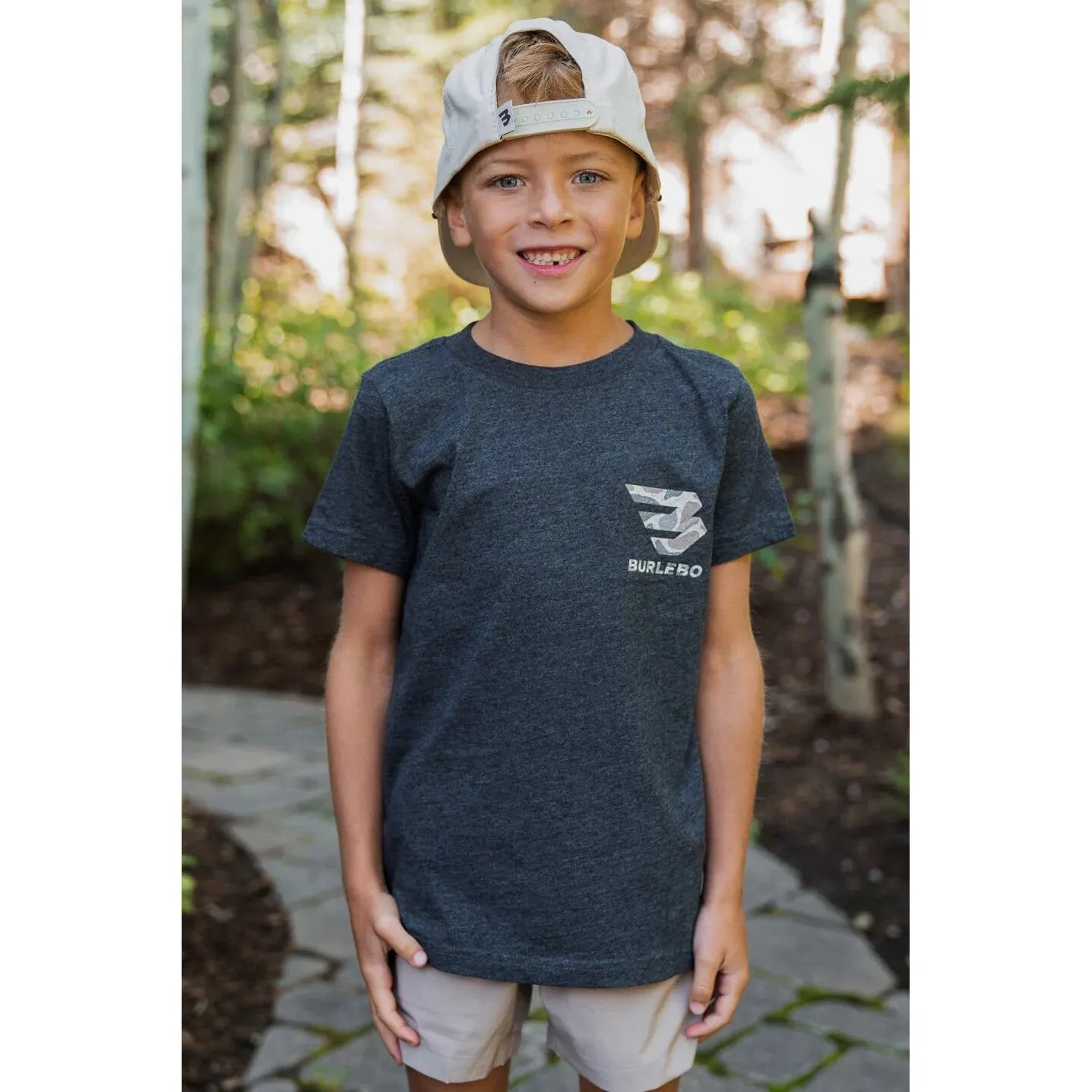 Burlebo Youth Deer Camo Logo T-Shirt