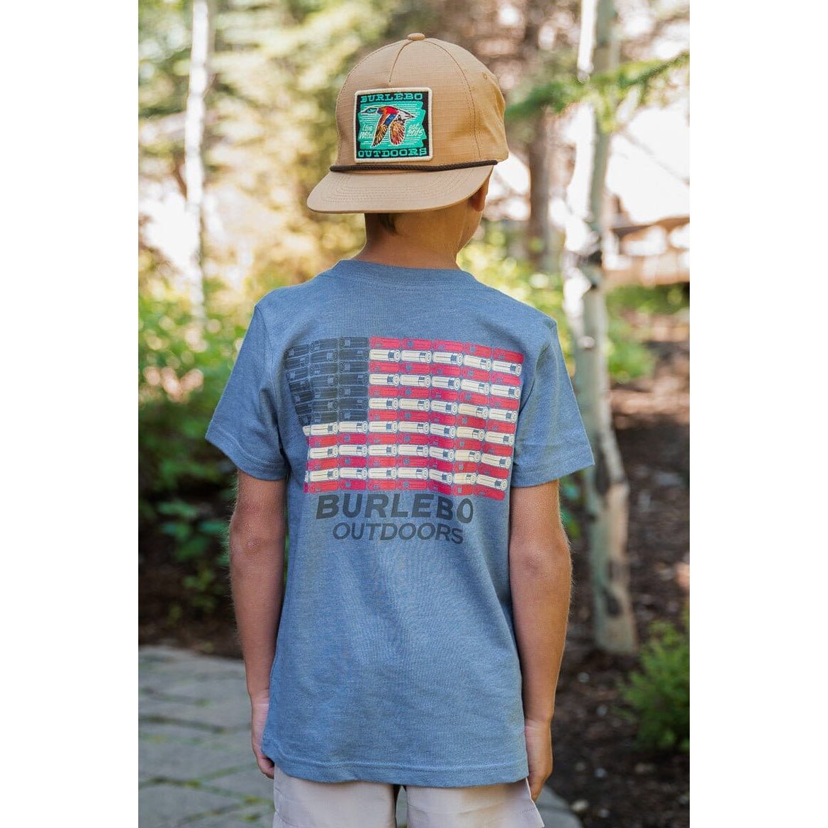 Burlebo Youth Shotgun Shell Flag T-Shirt