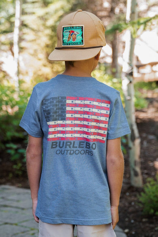 Burlebo Youth Shotgun Shell Flag T-Shirt