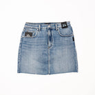 Women's Silver Denim Mini Skirt L34110AGR292 - Crazy House Western Wear