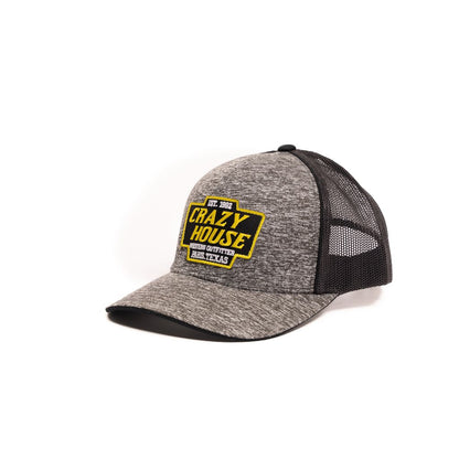 Crazy House Unisex Gray and Black Snapback with Outfitter Patch - Crazy House Western Wear